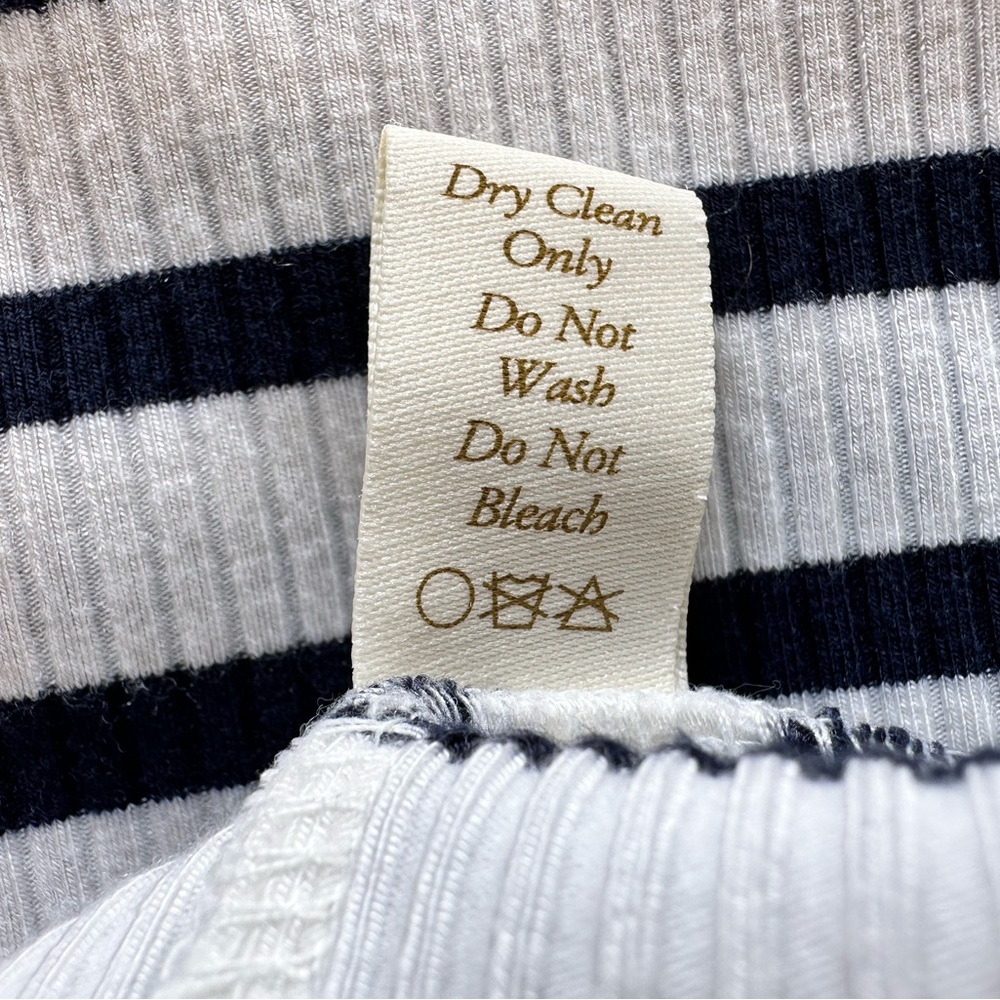 Christy Dawn Black and White Striped Long Sleeve Tee - Picture 6 of 9